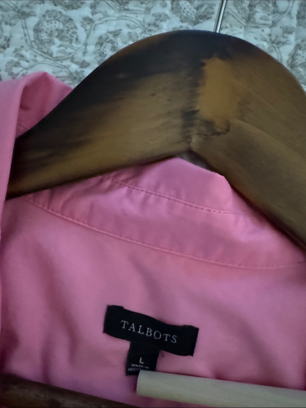 Talbots Pink Collared Button-Front Shirt - Picture 2 of 3